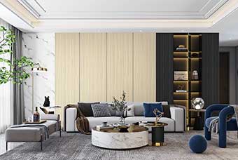 德阳轻奢风格-客厅